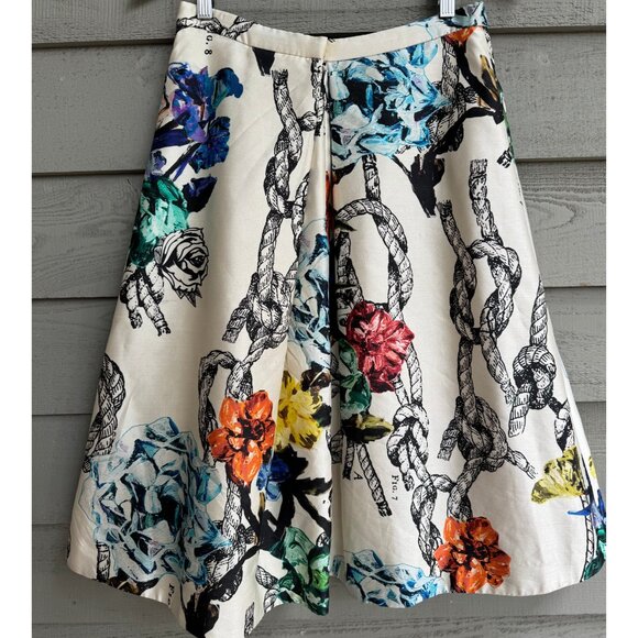 Tibi Tattoo Print Silk Skirt NWT Size 8 - Picture 2 of 10